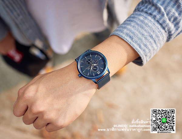 นาฬิกา Naviforce NF3003 สายสแตนเลสผู้ชาย รุ่นพิเศษ สีน้ำเงินสุดเท่ ของแท้ 100%
