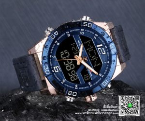 นาฬิกา แฟชั่น ผู้ชาย Naviforce NF9128 สีน้ำเงินสุดเท่ สายหนังสองระบบ ราคาถูก ของแท้ 100% ส่งฟรี มีบริการเก็บเงินปลายทาง