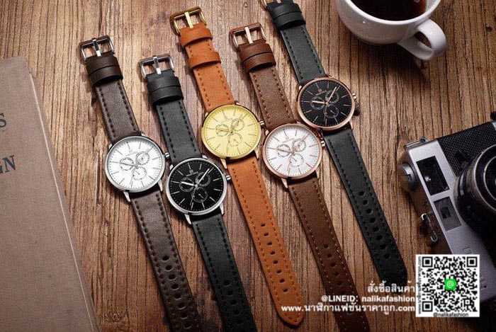 นาฬิกา Naviforce สายหนัง NF3001 ผู้ชาย สีน้ำตาล ของแท้ (รุ่น Premium!) ส่งฟรี มีบริการเก็บเงินปลายทาง