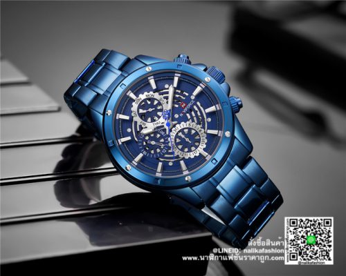 นาฬิกา Naviforce NF9149 สายสแตนเลส สีน้ำเงิน สุดเทห์สีรุ่นขายดี ของแท้ ส่งฟรี มีบริการเก็บเงินปลายทาง