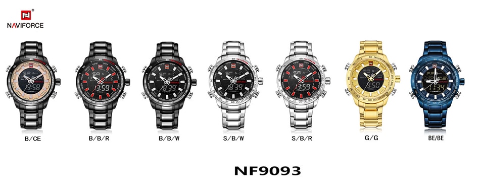 นาฬิกา Naviforce NF9093 สายสแตนเลส