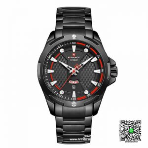 นาฬิกา Naviforce NF9161 สายสแตนเลส สีดำ-แดง สวยม๊า กๆ  ส่งฟรี มีบริการเก็บเงินปลายทาง