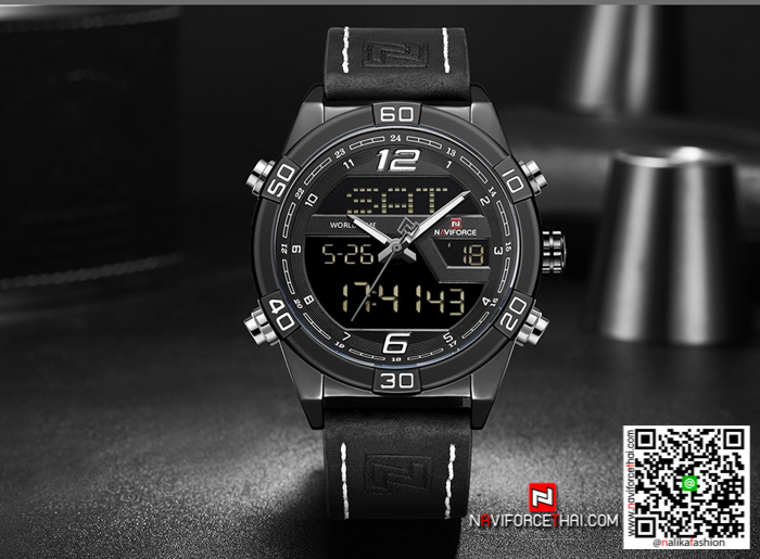 นาฬิกา Naviforce NF 9128 สวย เท่ห์ สีดำ สายหนัง ของเเท้ พร้อมกล่อง รับประกัน 1 ปี ส่งฟรี มีบริการเก็บเงินปลายทาง