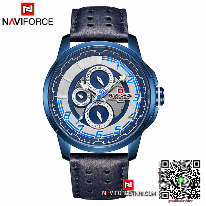 นาฬิกา Naviforce NF 9142 ของมันต้องมี สีน้ำเงิน ทรงดูดี สายหนัง ของเเท้ พร้อมกล่อง รับประกัน 1 ปี ส่งฟรี มีบริการเก็บเงินปลายทาง