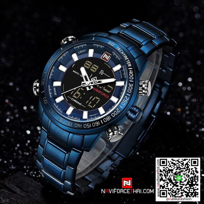 นาฬิกา Naviforce NF 9093 สีน้ำเงิน อย่างเท่ห์ เรือนสวย ของเเท้ พร้อมกล่อง รับประกัน 1 ปี ส่งฟรี มีบริการเก็บเงินปลายทาง