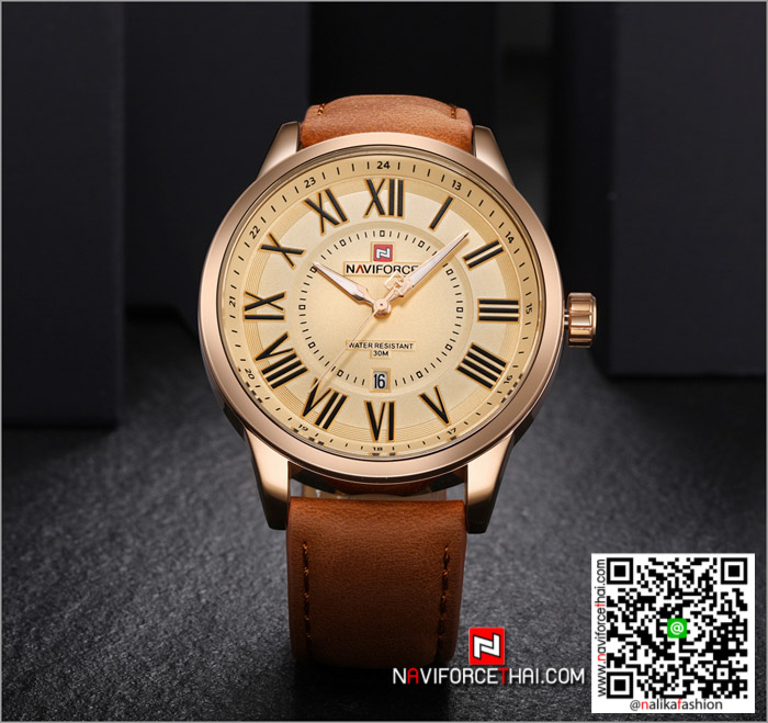 นาฬิกา Naviforce NF 9126 อย่างหรูดูดี สีน้ำตาล สายหนัง ของเเท้ พร้อมกล่อง รับประกัน 1 ปี ส่งฟรี มีบริการเก็บเงินปลายทาง